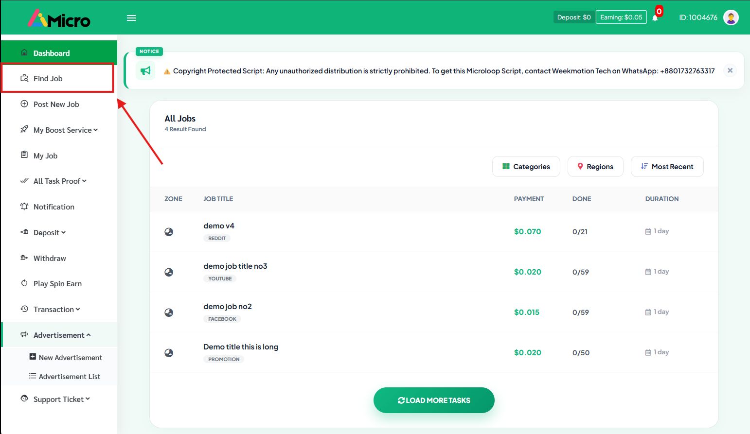 MicroLoop - Micro Job and Freelance Platform Script